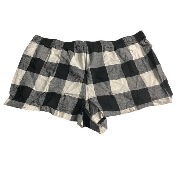 Old Navy Womens Plus Size 3X Cotton Pajama Sleep Lounge Shorts Black Buffalo - Picture 2 of 9
